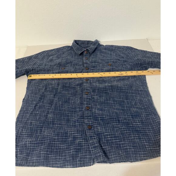 Boss HUGO Boss Men's Short Sleeve Button-Down Shirt Slim Fit Blue Medium - Picture 9 of 10